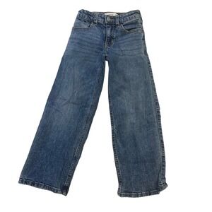 Abercrombie Kids Girls High Rise Wide Leg Jeans sz 5/6 Long